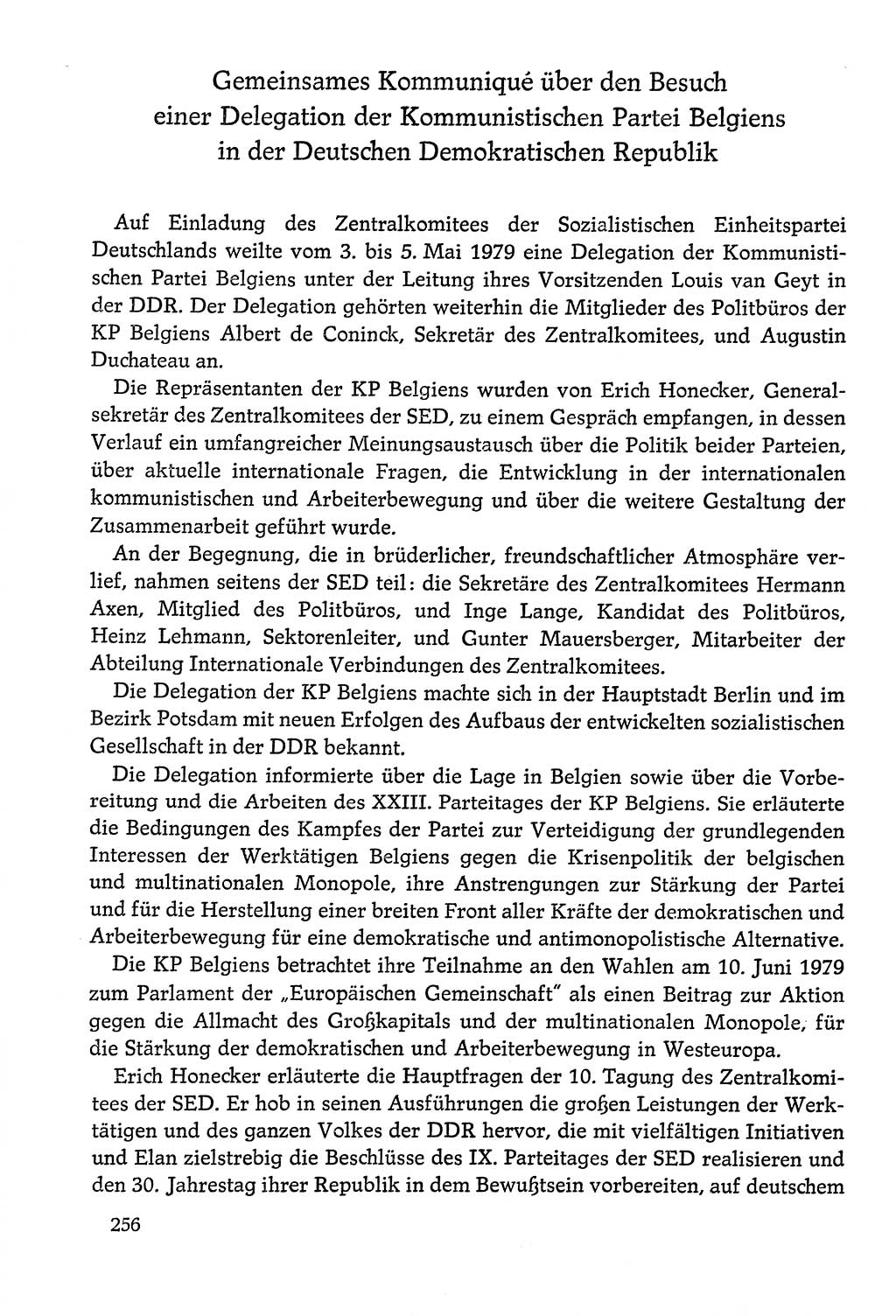Dokumente der Sozialistischen Einheitspartei Deutschlands (SED) [Deutsche Demokratische Republik (DDR)] 1978-1979, Seite 256 (Dok. SED DDR 1978-1979, S. 256)