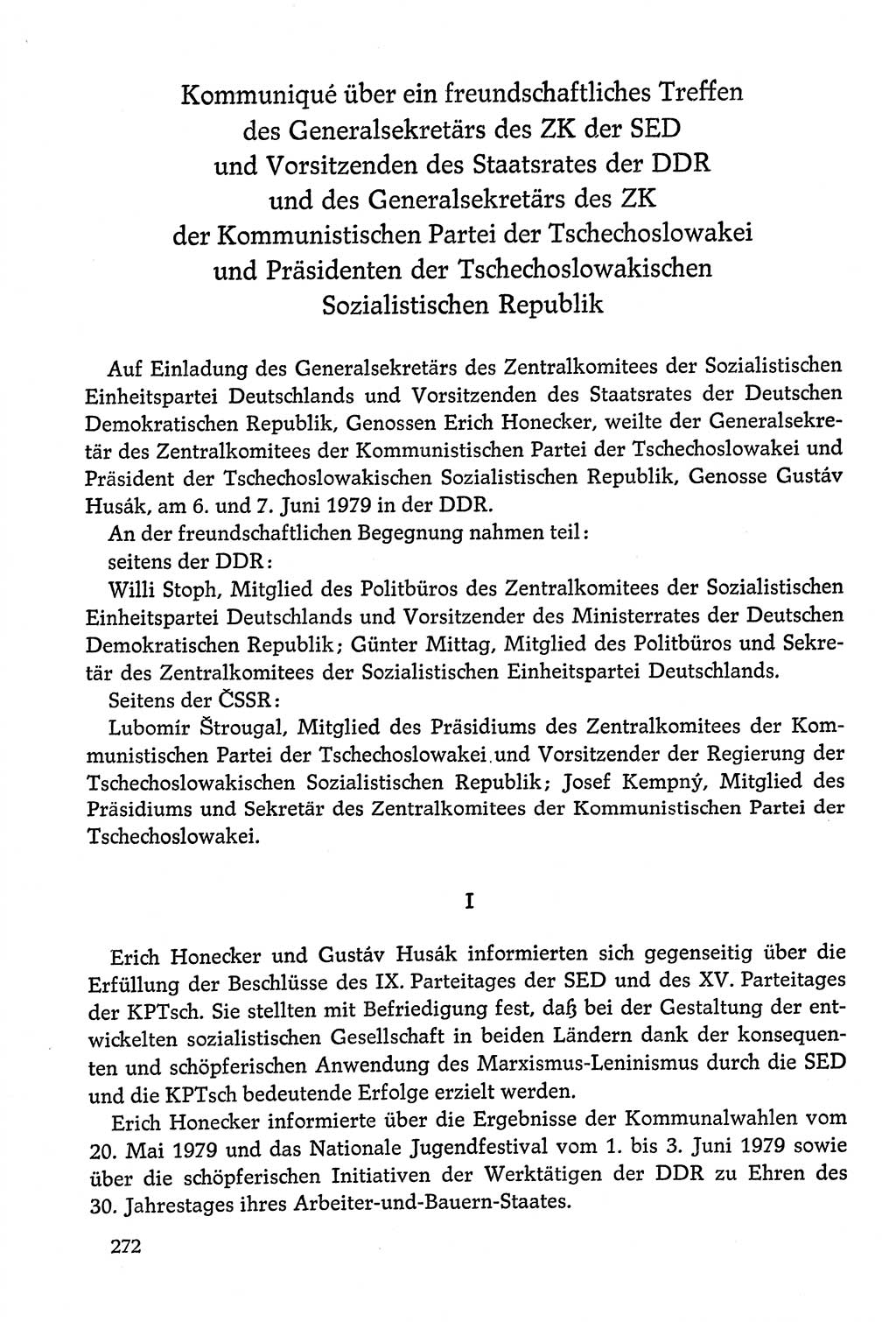 Dokumente der Sozialistischen Einheitspartei Deutschlands (SED) [Deutsche Demokratische Republik (DDR)] 1978-1979, Seite 272 (Dok. SED DDR 1978-1979, S. 272)