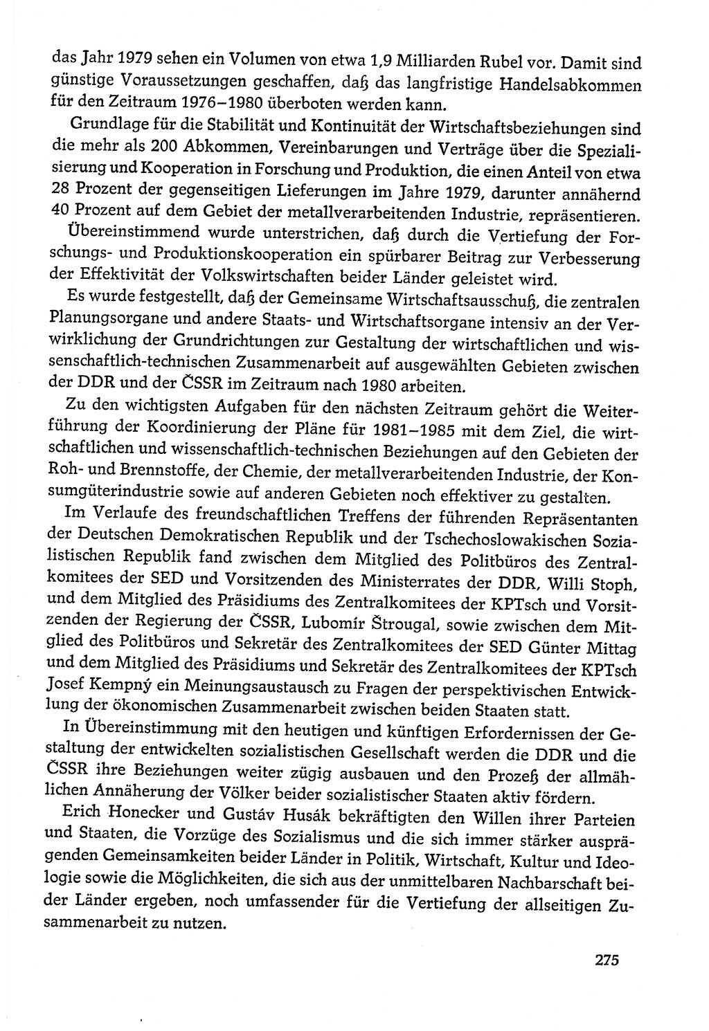 Dokumente der Sozialistischen Einheitspartei Deutschlands (SED) [Deutsche Demokratische Republik (DDR)] 1978-1979, Seite 275 (Dok. SED DDR 1978-1979, S. 275)