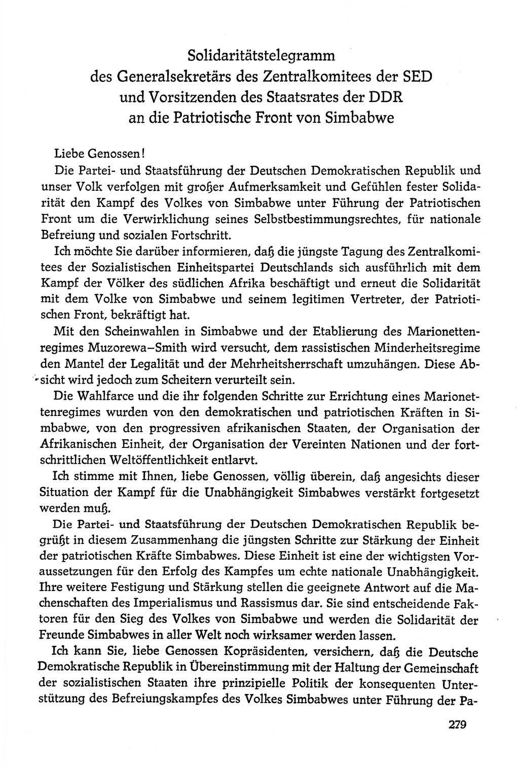 Dokumente der Sozialistischen Einheitspartei Deutschlands (SED) [Deutsche Demokratische Republik (DDR)] 1978-1979, Seite 279 (Dok. SED DDR 1978-1979, S. 279)