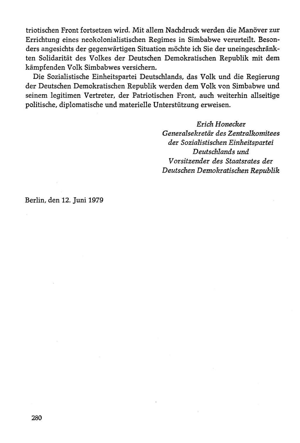 Dokumente der Sozialistischen Einheitspartei Deutschlands (SED) [Deutsche Demokratische Republik (DDR)] 1978-1979, Seite 280 (Dok. SED DDR 1978-1979, S. 280)
