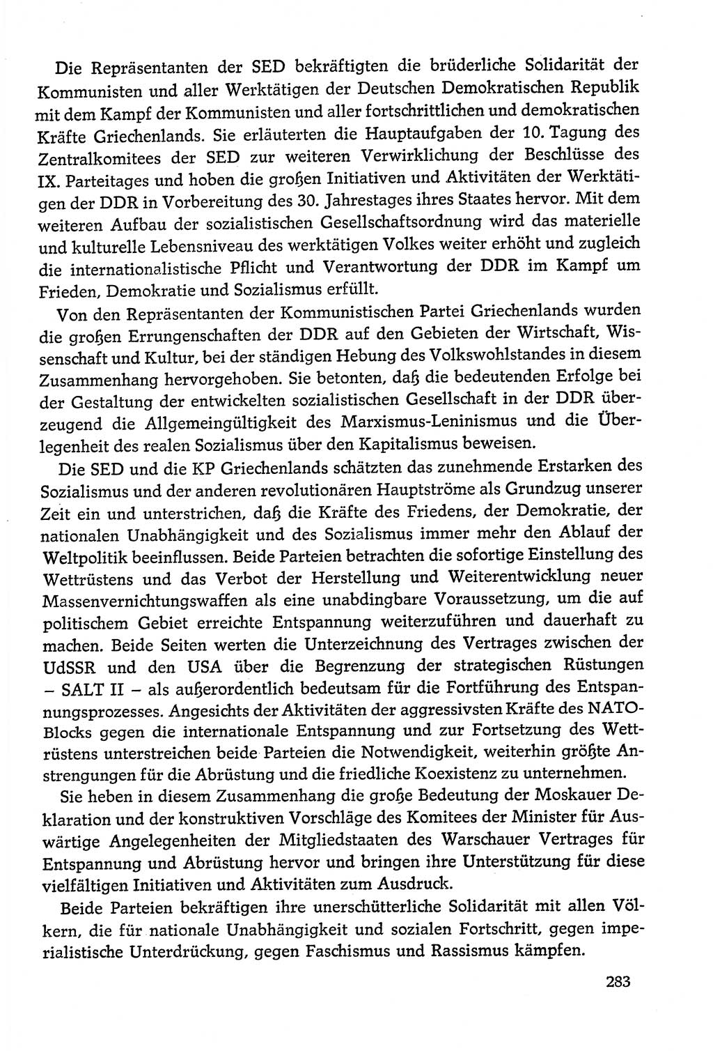 Dokumente der Sozialistischen Einheitspartei Deutschlands (SED) [Deutsche Demokratische Republik (DDR)] 1978-1979, Seite 283 (Dok. SED DDR 1978-1979, S. 283)
