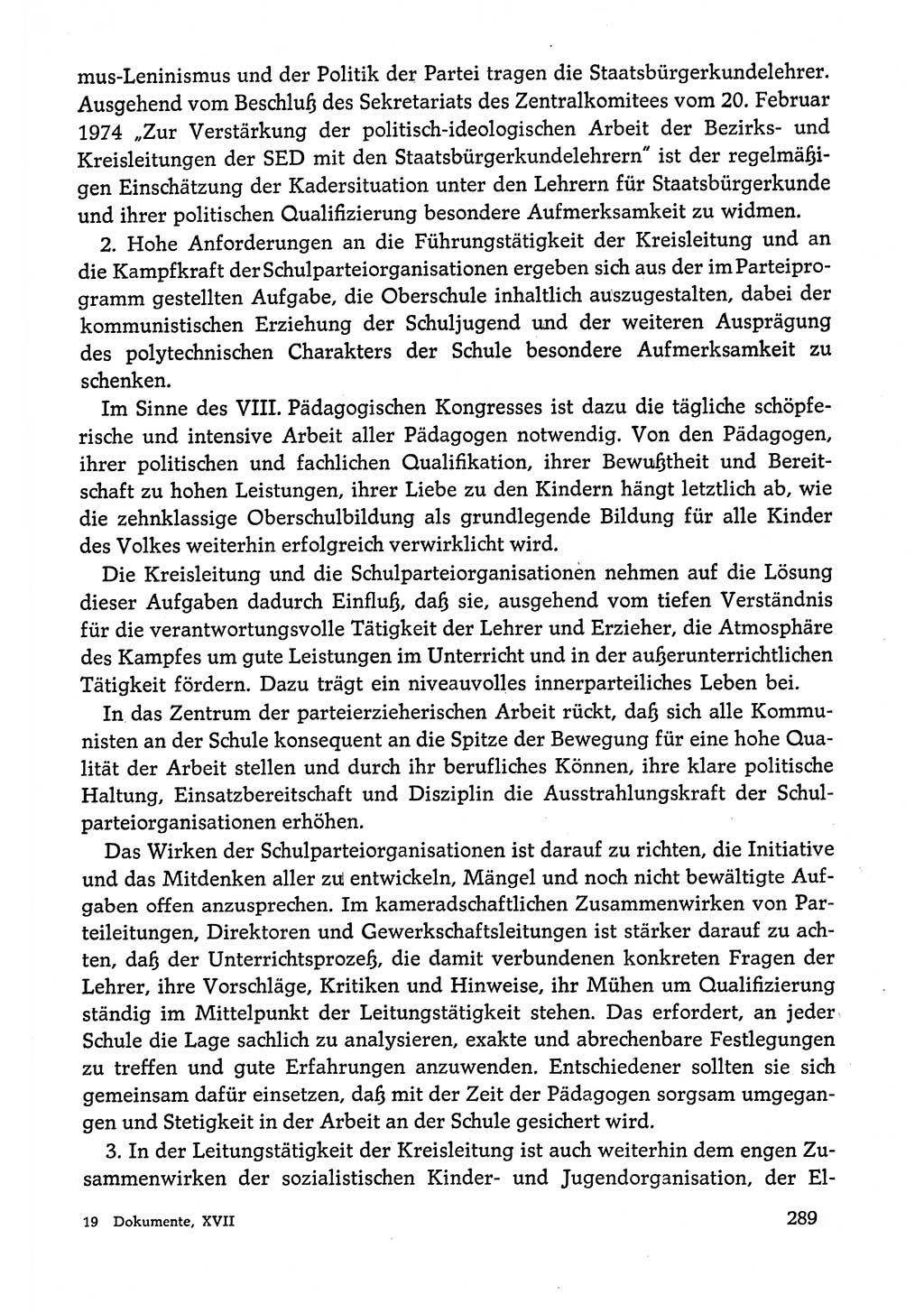 Dokumente der Sozialistischen Einheitspartei Deutschlands (SED) [Deutsche Demokratische Republik (DDR)] 1978-1979, Seite 289 (Dok. SED DDR 1978-1979, S. 289)