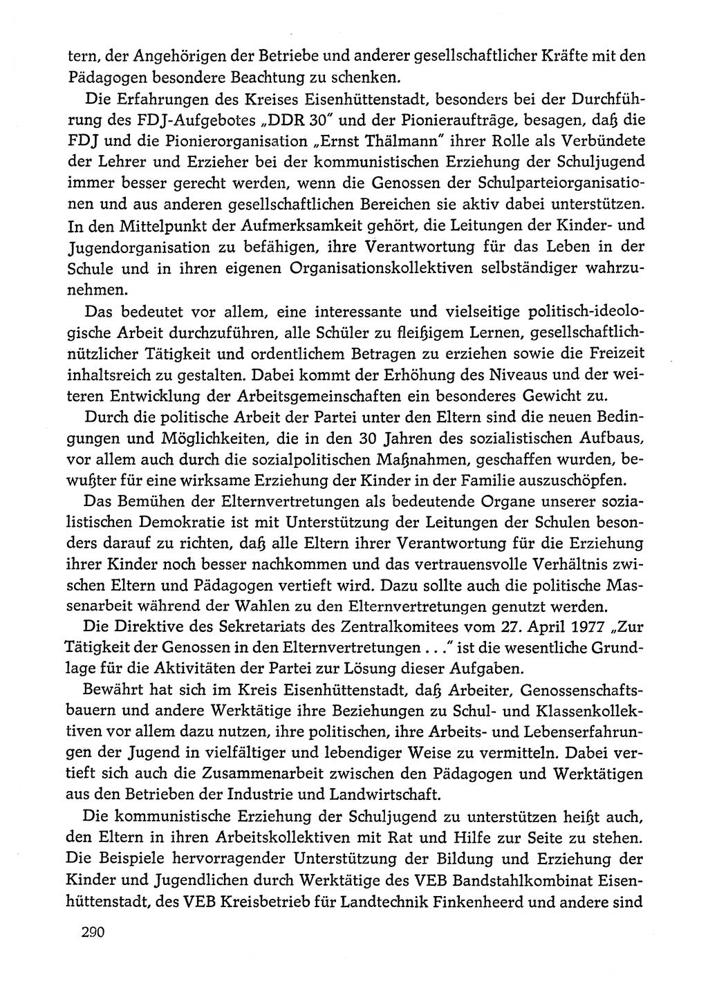 Dokumente der Sozialistischen Einheitspartei Deutschlands (SED) [Deutsche Demokratische Republik (DDR)] 1978-1979, Seite 290 (Dok. SED DDR 1978-1979, S. 290)
