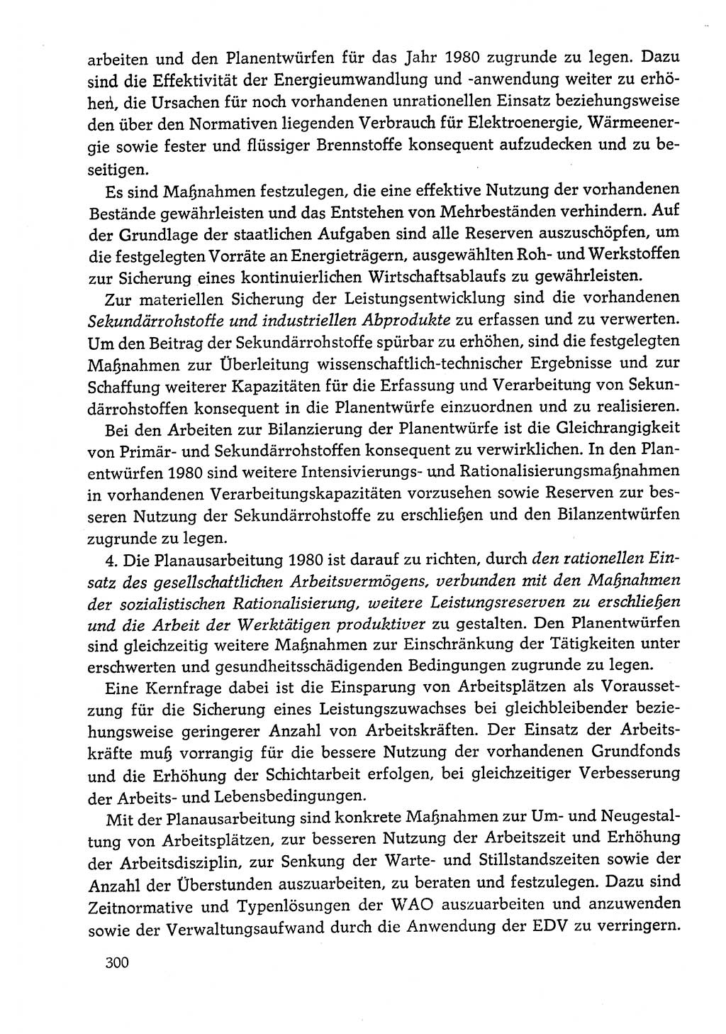 Dokumente der Sozialistischen Einheitspartei Deutschlands (SED) [Deutsche Demokratische Republik (DDR)] 1978-1979, Seite 300 (Dok. SED DDR 1978-1979, S. 300)