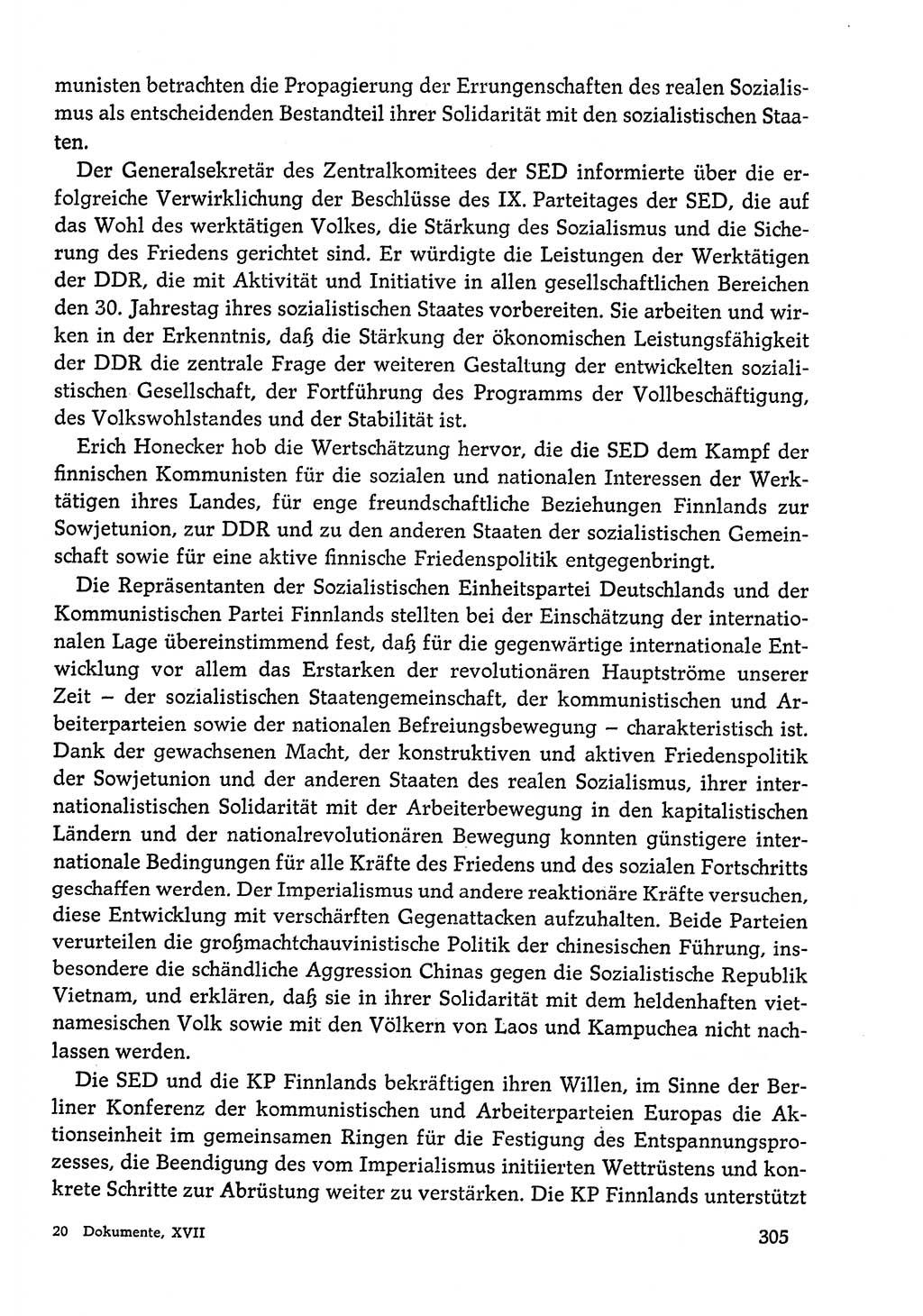 Dokumente der Sozialistischen Einheitspartei Deutschlands (SED) [Deutsche Demokratische Republik (DDR)] 1978-1979, Seite 305 (Dok. SED DDR 1978-1979, S. 305)