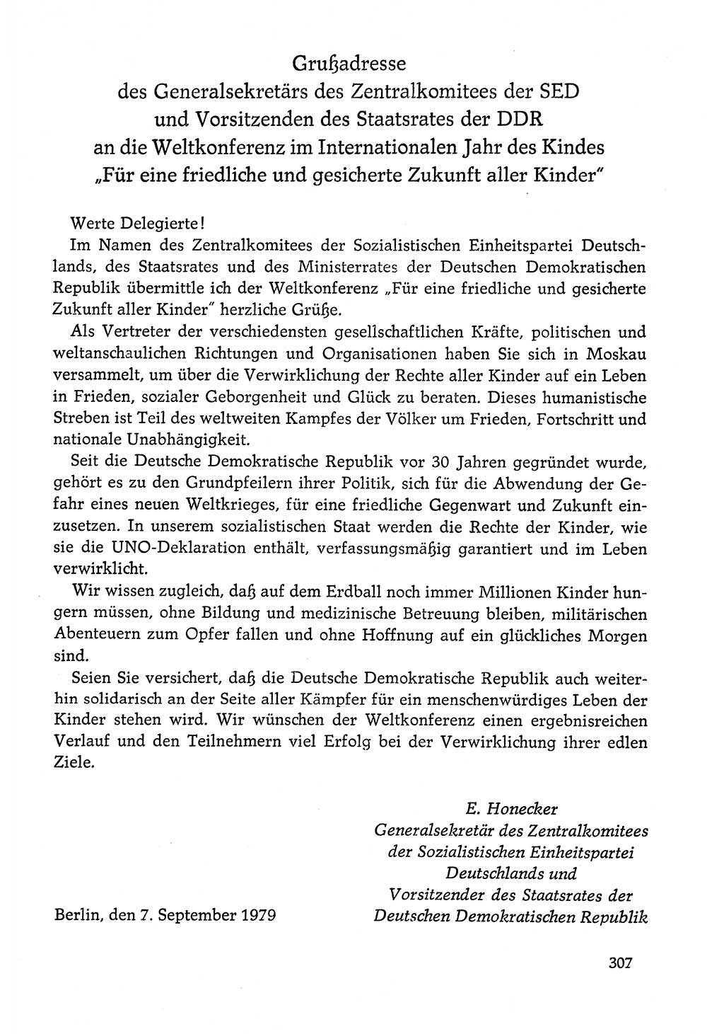 Dokumente der Sozialistischen Einheitspartei Deutschlands (SED) [Deutsche Demokratische Republik (DDR)] 1978-1979, Seite 307 (Dok. SED DDR 1978-1979, S. 307)