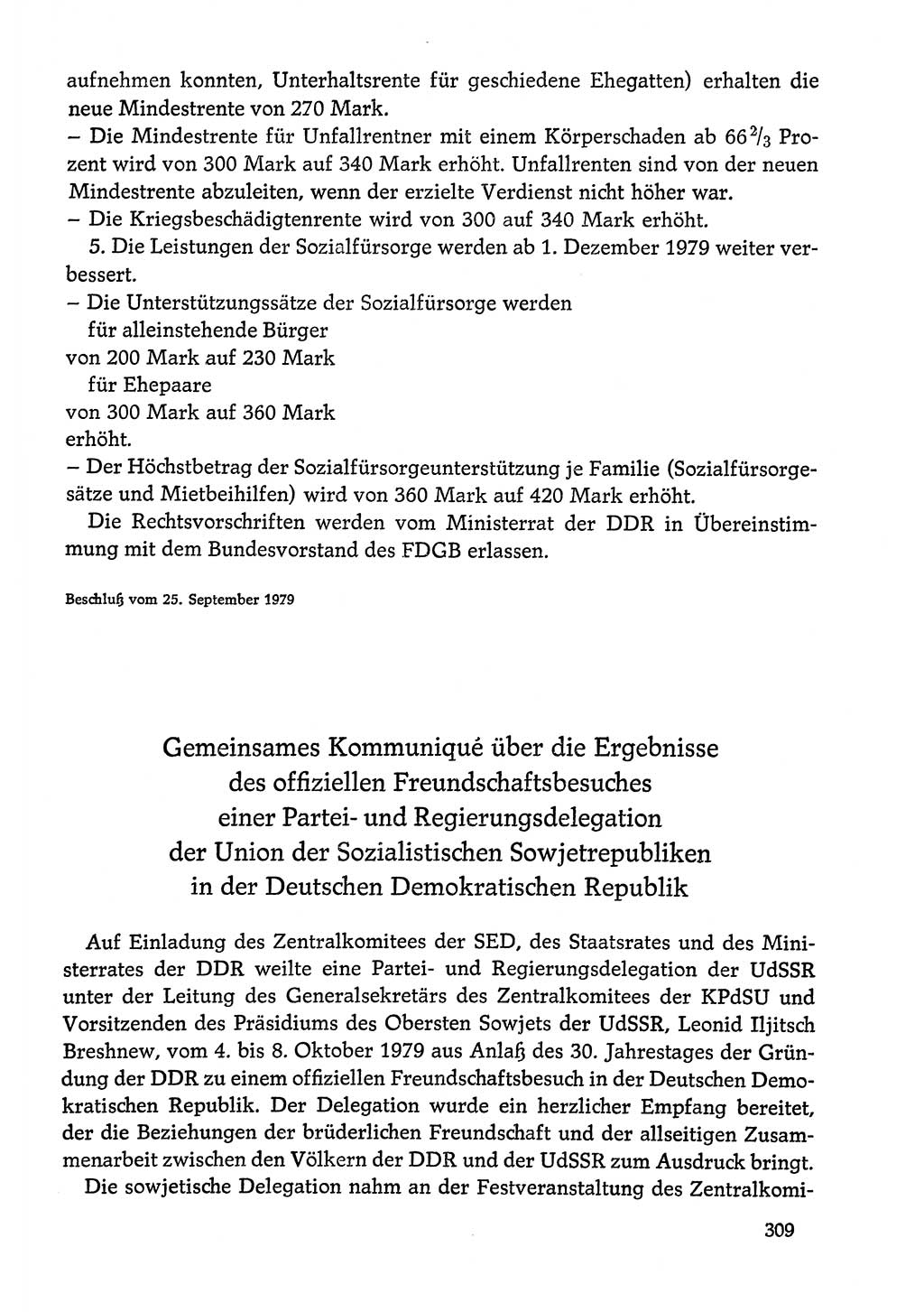 Dokumente der Sozialistischen Einheitspartei Deutschlands (SED) [Deutsche Demokratische Republik (DDR)] 1978-1979, Seite 309 (Dok. SED DDR 1978-1979, S. 309)