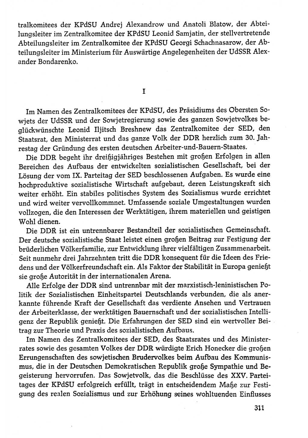 Dokumente der Sozialistischen Einheitspartei Deutschlands (SED) [Deutsche Demokratische Republik (DDR)] 1978-1979, Seite 311 (Dok. SED DDR 1978-1979, S. 311)