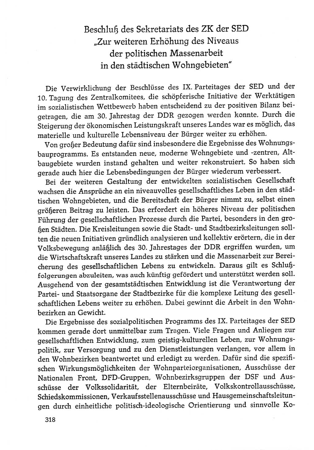 Dokumente der Sozialistischen Einheitspartei Deutschlands (SED) [Deutsche Demokratische Republik (DDR)] 1978-1979, Seite 318 (Dok. SED DDR 1978-1979, S. 318)