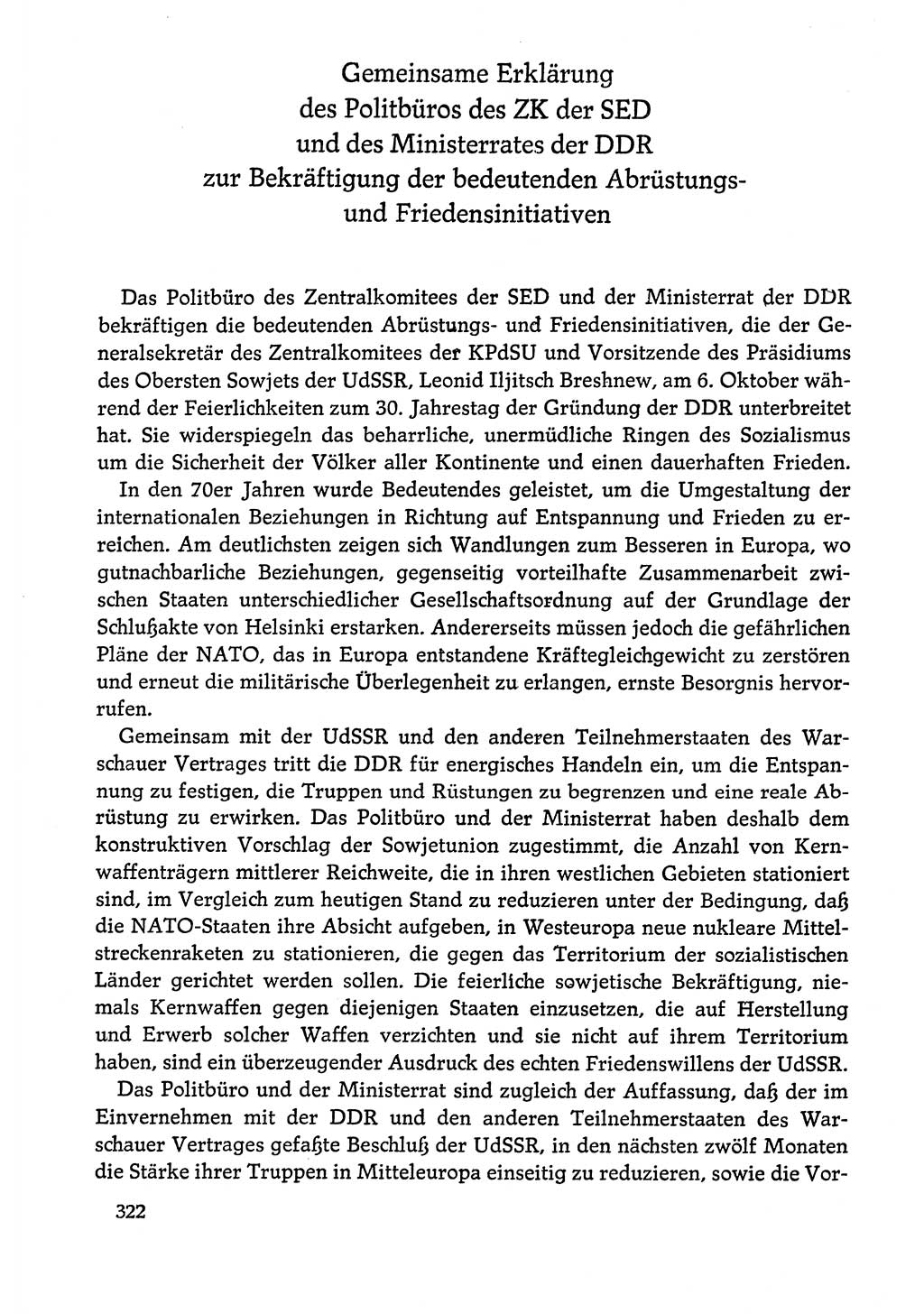 Dokumente der Sozialistischen Einheitspartei Deutschlands (SED) [Deutsche Demokratische Republik (DDR)] 1978-1979, Seite 322 (Dok. SED DDR 1978-1979, S. 322)
