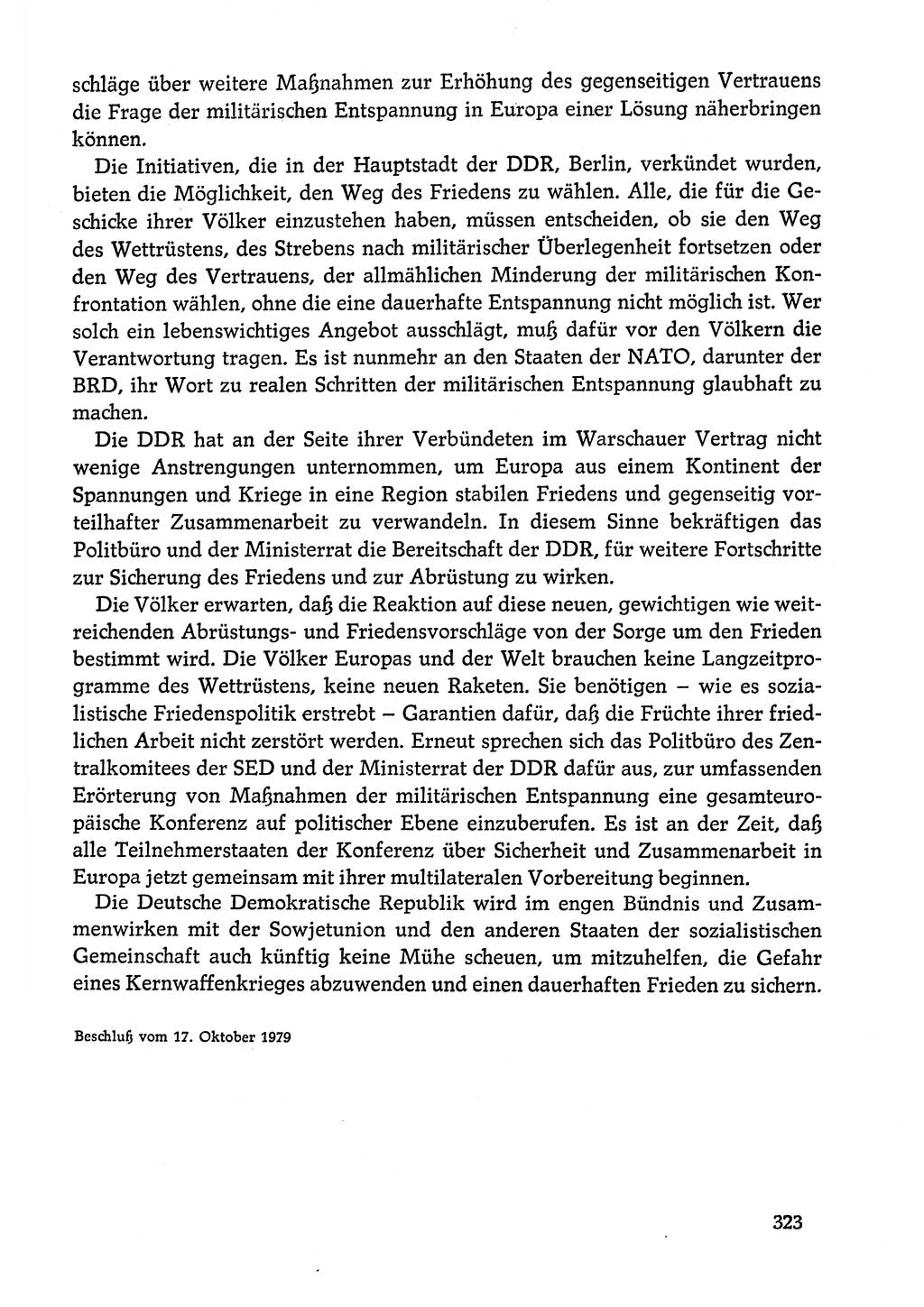 Dokumente der Sozialistischen Einheitspartei Deutschlands (SED) [Deutsche Demokratische Republik (DDR)] 1978-1979, Seite 323 (Dok. SED DDR 1978-1979, S. 323)