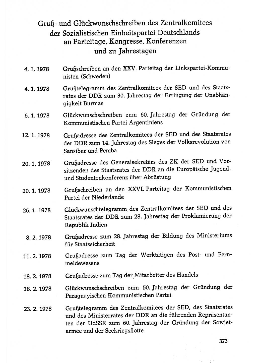 Dokumente der Sozialistischen Einheitspartei Deutschlands (SED) [Deutsche Demokratische Republik (DDR)] 1978-1979, Seite 373 (Dok. SED DDR 1978-1979, S. 373)