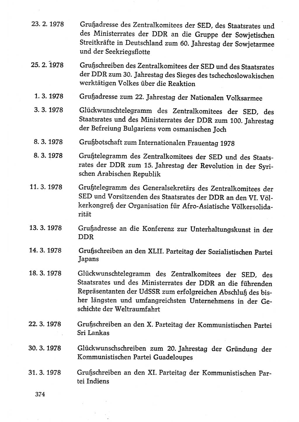Dokumente der Sozialistischen Einheitspartei Deutschlands (SED) [Deutsche Demokratische Republik (DDR)] 1978-1979, Seite 374 (Dok. SED DDR 1978-1979, S. 374)