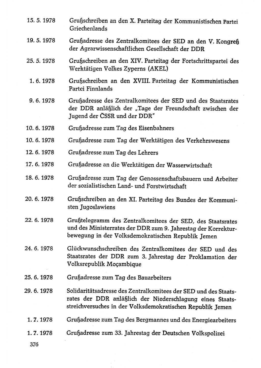Dokumente der Sozialistischen Einheitspartei Deutschlands (SED) [Deutsche Demokratische Republik (DDR)] 1978-1979, Seite 376 (Dok. SED DDR 1978-1979, S. 376)