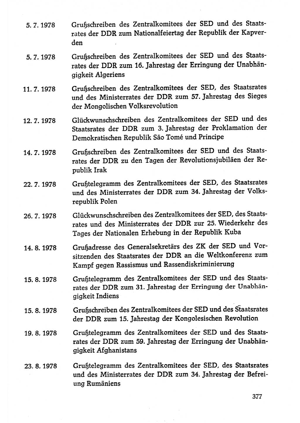 Dokumente der Sozialistischen Einheitspartei Deutschlands (SED) [Deutsche Demokratische Republik (DDR)] 1978-1979, Seite 377 (Dok. SED DDR 1978-1979, S. 377)