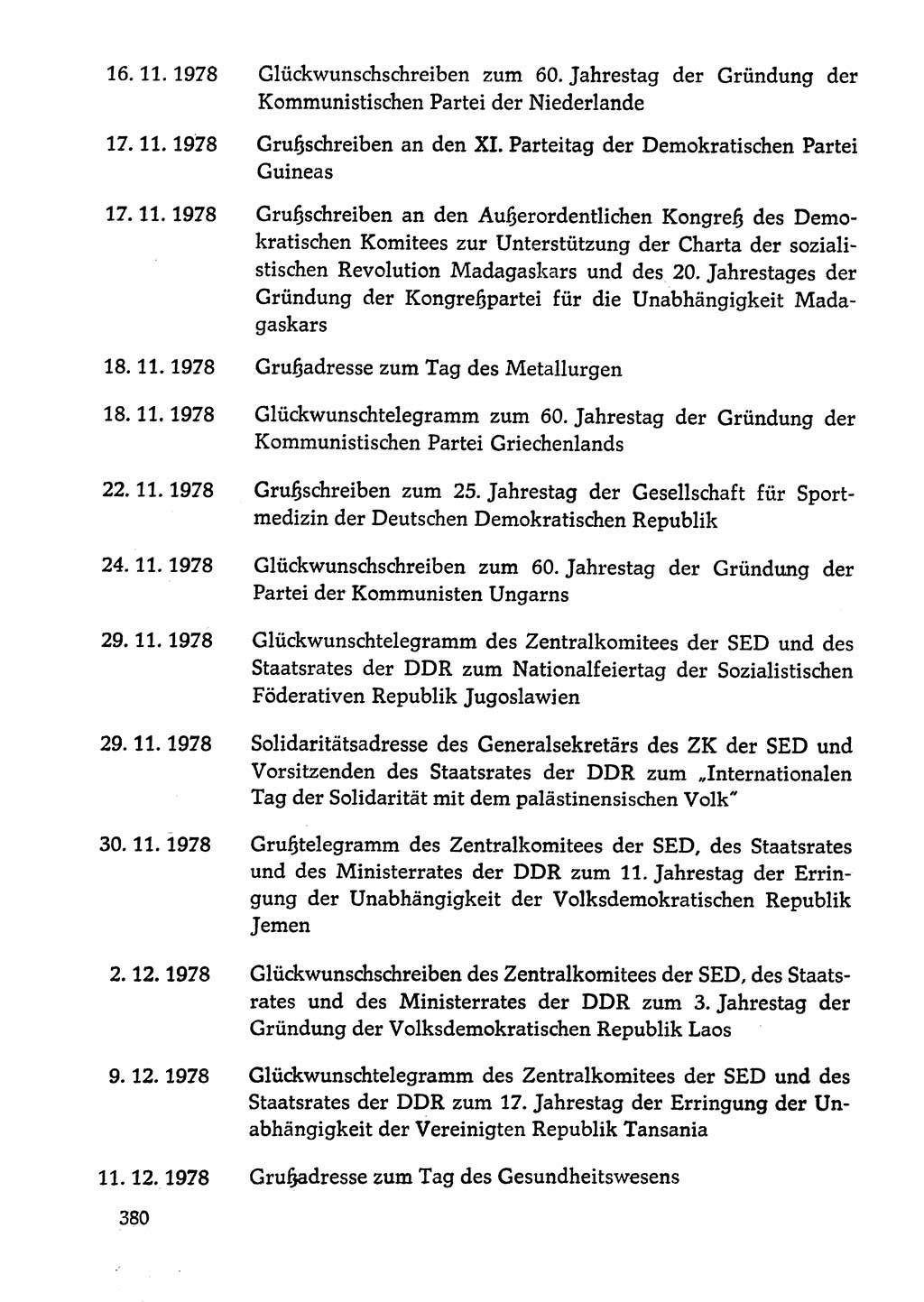 Dokumente der Sozialistischen Einheitspartei Deutschlands (SED) [Deutsche Demokratische Republik (DDR)] 1978-1979, Seite 380 (Dok. SED DDR 1978-1979, S. 380)