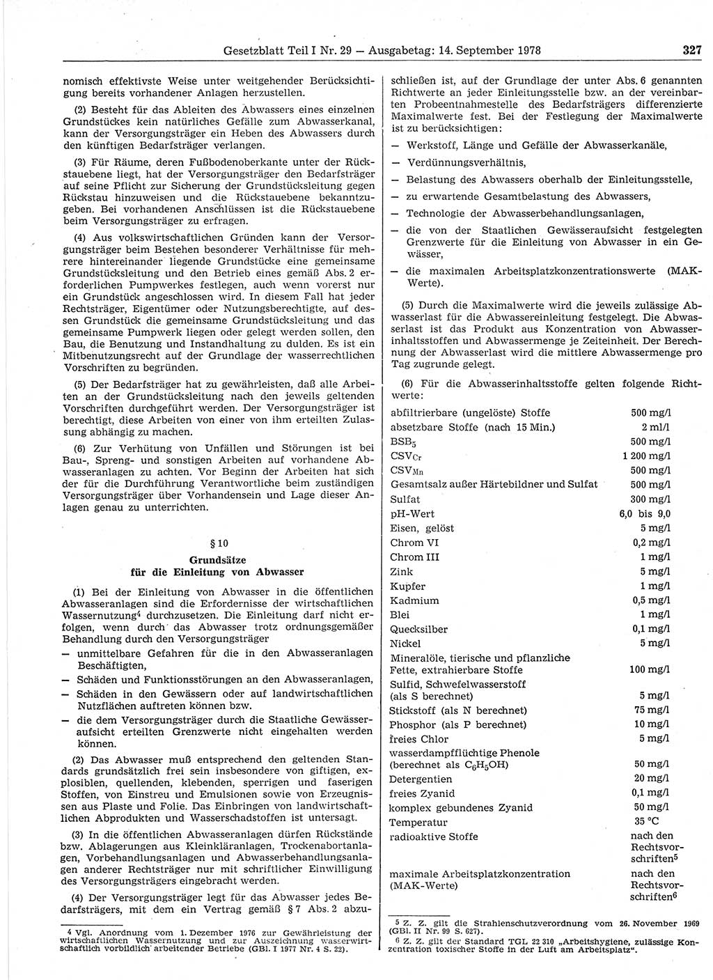Gesetzblatt (GBl.) der Deutschen Demokratischen Republik (DDR) Teil Ⅰ 1978, Seite 327 (GBl. DDR Ⅰ 1978, S. 327)