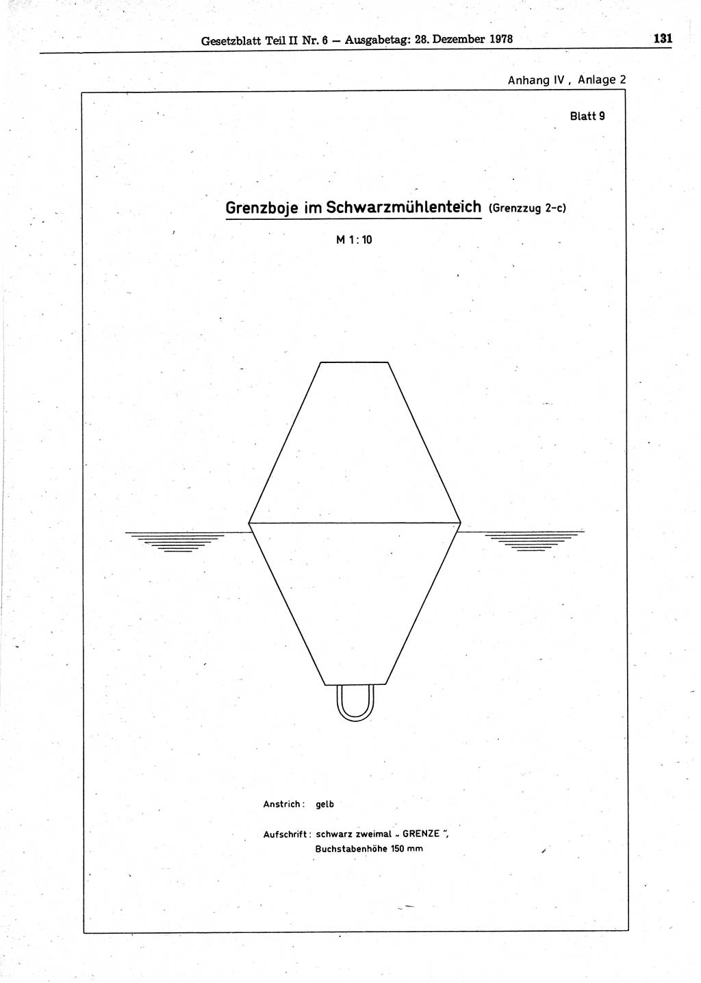 Gesetzblatt (GBl.) der Deutschen Demokratischen Republik (DDR) Teil ⅠⅠ 1978, Seite 131 (GBl. DDR ⅠⅠ 1978, S. 131)