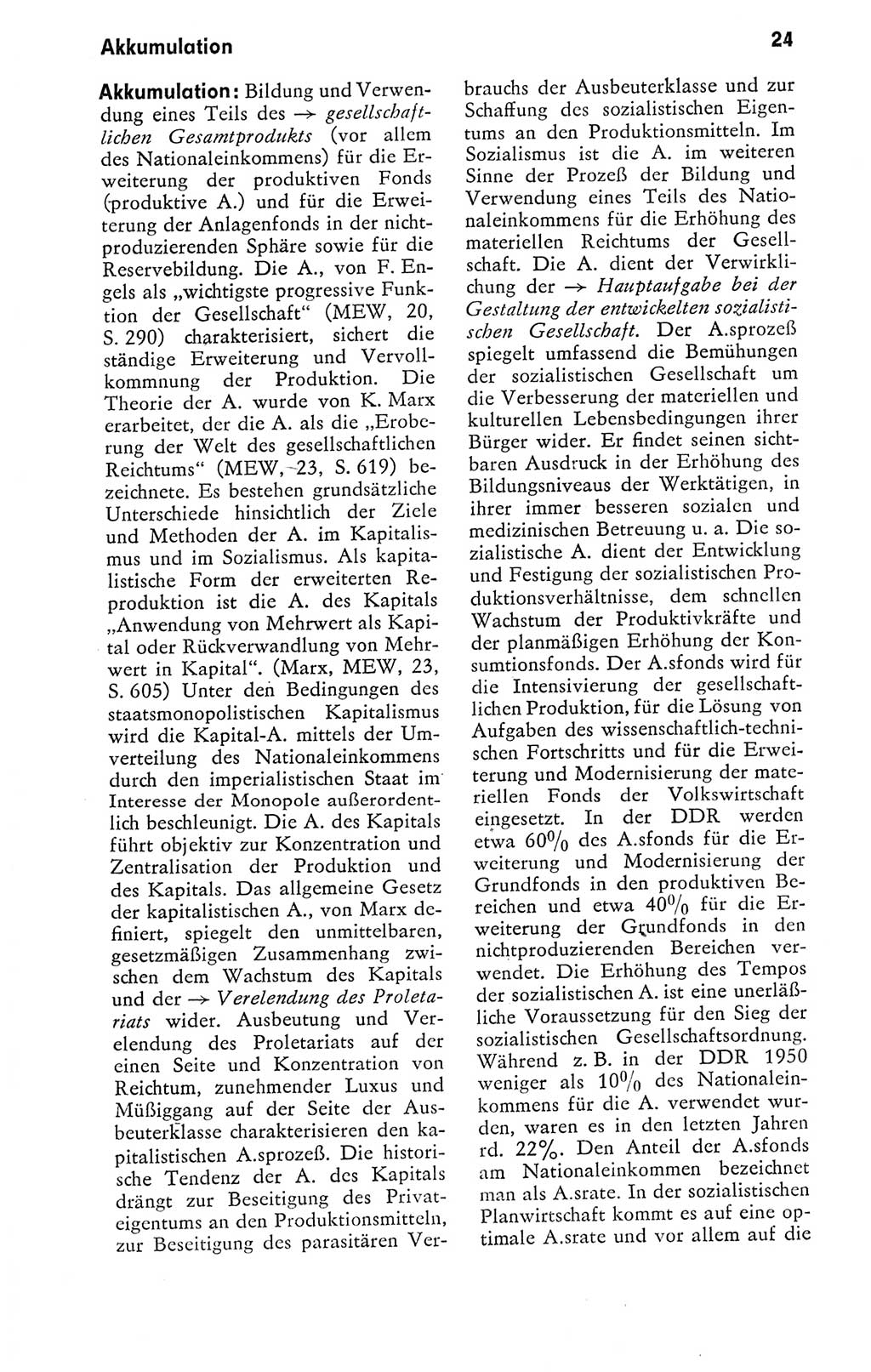 Kleines politisches Wörterbuch [Deutsche Demokratische Republik (DDR)] 1978, Seite 24 (Kl. pol. Wb. DDR 1978, S. 24)