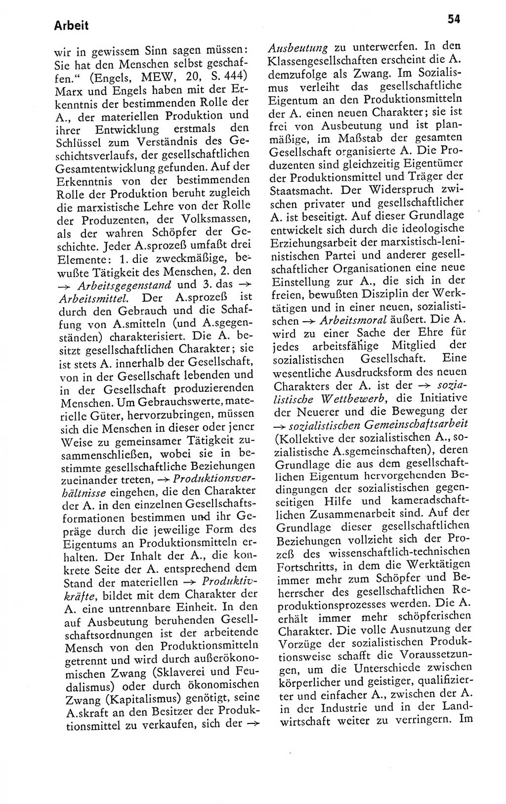 Kleines politisches Wörterbuch [Deutsche Demokratische Republik (DDR)] 1978, Seite 54 (Kl. pol. Wb. DDR 1978, S. 54)