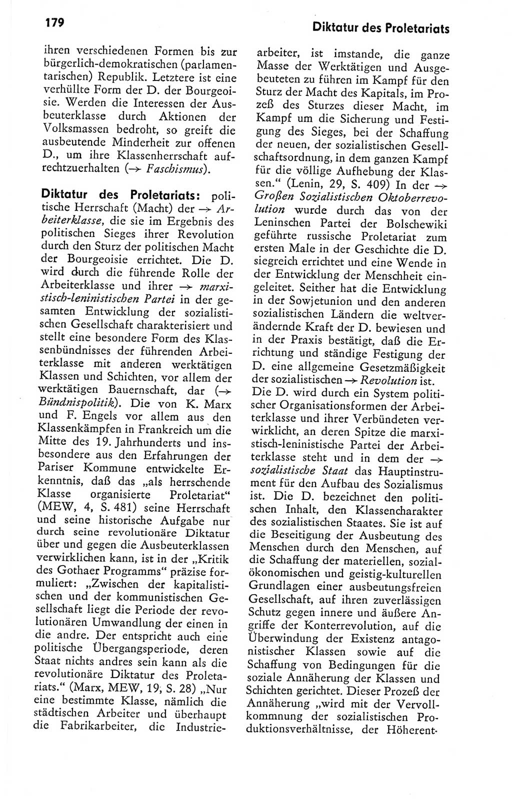 Kleines politisches Wörterbuch [Deutsche Demokratische Republik (DDR)] 1978, Seite 179 (Kl. pol. Wb. DDR 1978, S. 179)