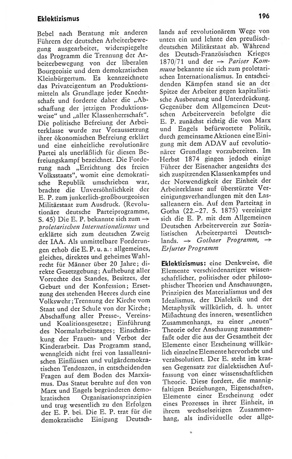 Kleines politisches Wörterbuch [Deutsche Demokratische Republik (DDR)] 1978, Seite 196 (Kl. pol. Wb. DDR 1978, S. 196)