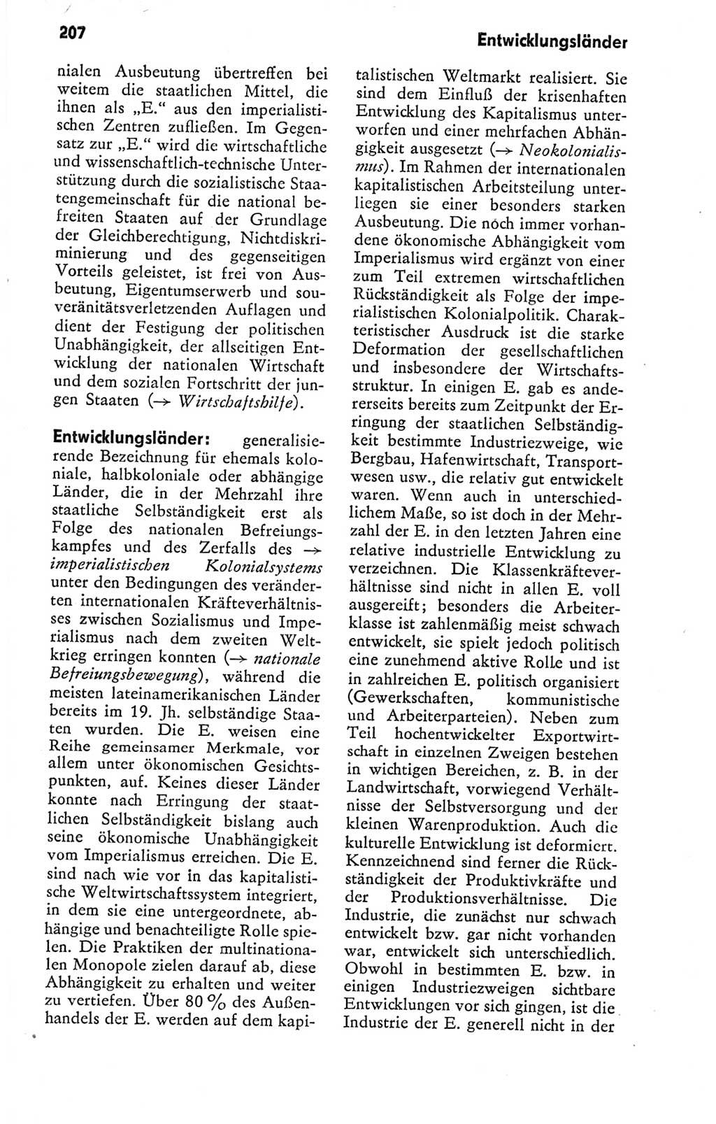 Kleines politisches Wörterbuch [Deutsche Demokratische Republik (DDR)] 1978, Seite 207 (Kl. pol. Wb. DDR 1978, S. 207)