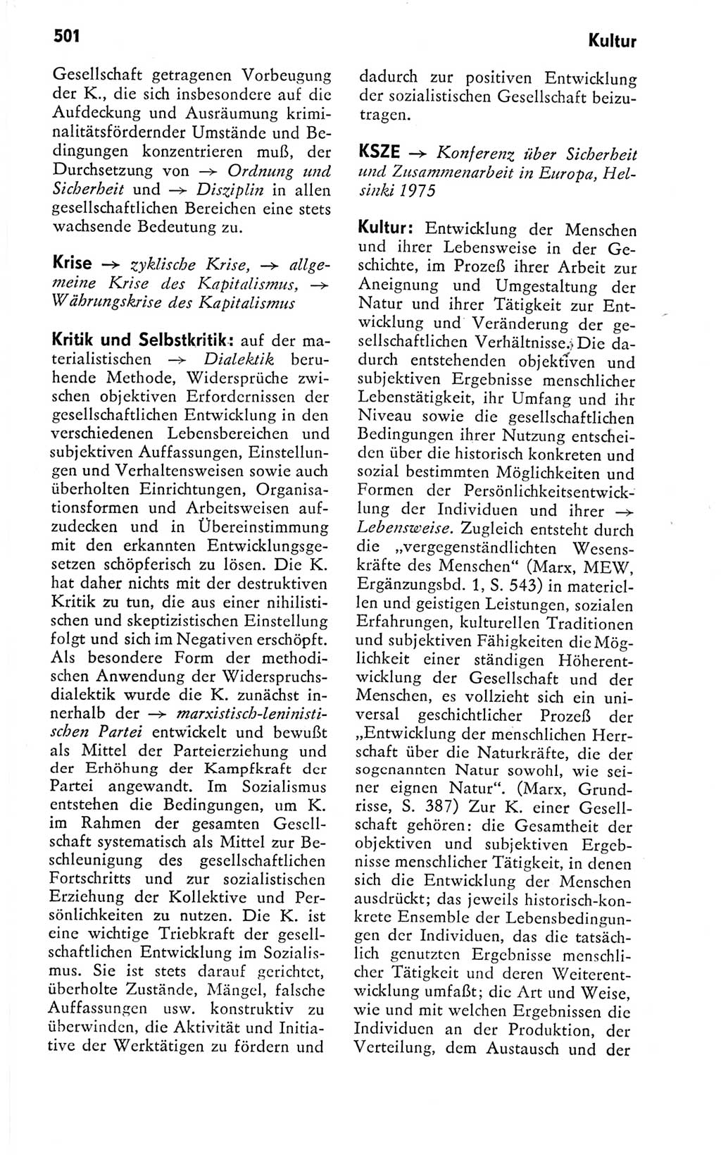 Kleines politisches Wörterbuch [Deutsche Demokratische Republik (DDR)] 1978, Seite 501 (Kl. pol. Wb. DDR 1978, S. 501)