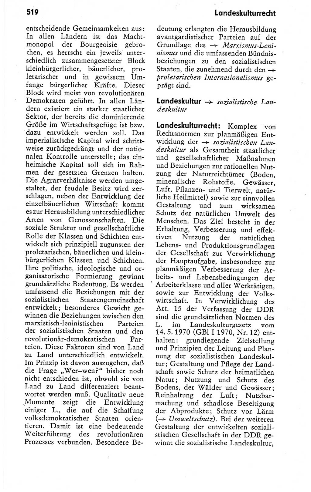 Kleines politisches Wörterbuch [Deutsche Demokratische Republik (DDR)] 1978, Seite 519 (Kl. pol. Wb. DDR 1978, S. 519)