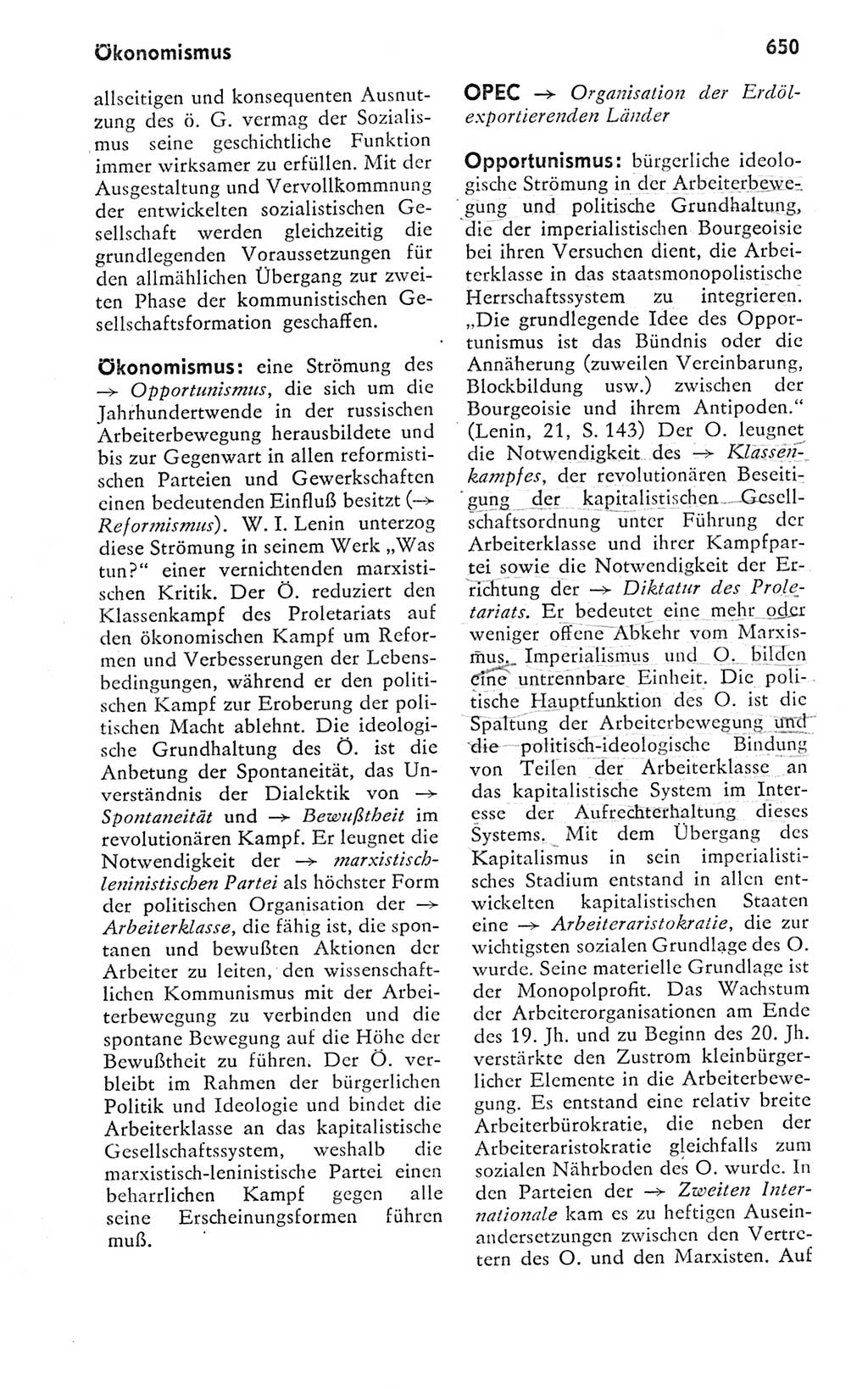 Kleines politisches Wörterbuch [Deutsche Demokratische Republik (DDR)] 1978, Seite 650 (Kl. pol. Wb. DDR 1978, S. 650)