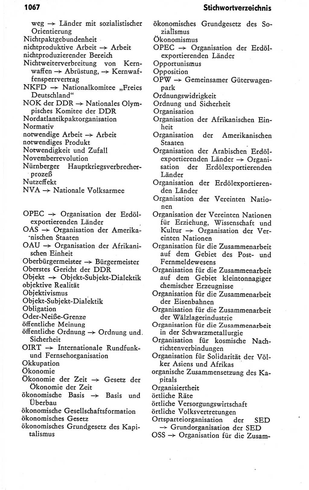 Kleines politisches Wörterbuch [Deutsche Demokratische Republik (DDR)] 1978, Seite 1067 (Kl. pol. Wb. DDR 1978, S. 1067)