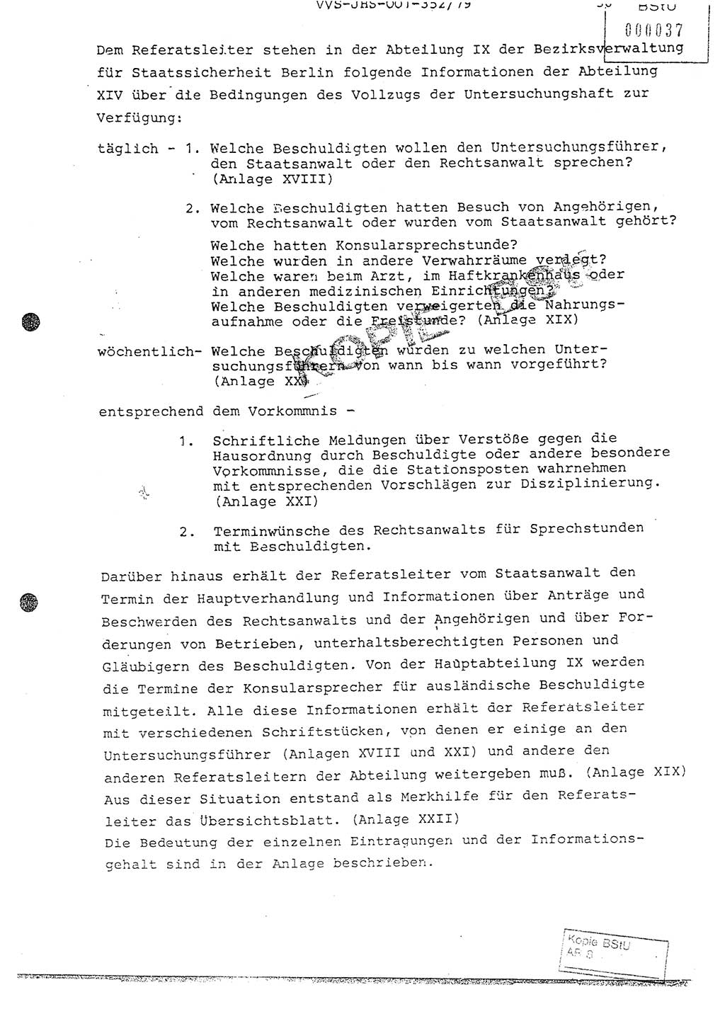 Diplomarbeit Hauptmann Peter Wittum (BV Bln. Abt. HA Ⅸ), Ministerium für Staatssicherheit (MfS) [Deutsche Demokratische Republik (DDR)], Juristische Hochschule (JHS), Vertrauliche Verschlußsache (VVS) o001-352/79, Potsdam 1979, Seite 36 (Dipl.-Arb. MfS DDR JHS VVS o001-352/79 1979, S. 36)