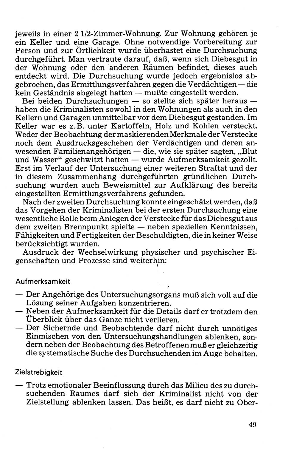 Die Durchsuchung und die Beschlagnahme [Deutsche Demokratische Republik (DDR)] 1979, Seite 49 (Durchs. Beschl. DDR 1979, S. 49)