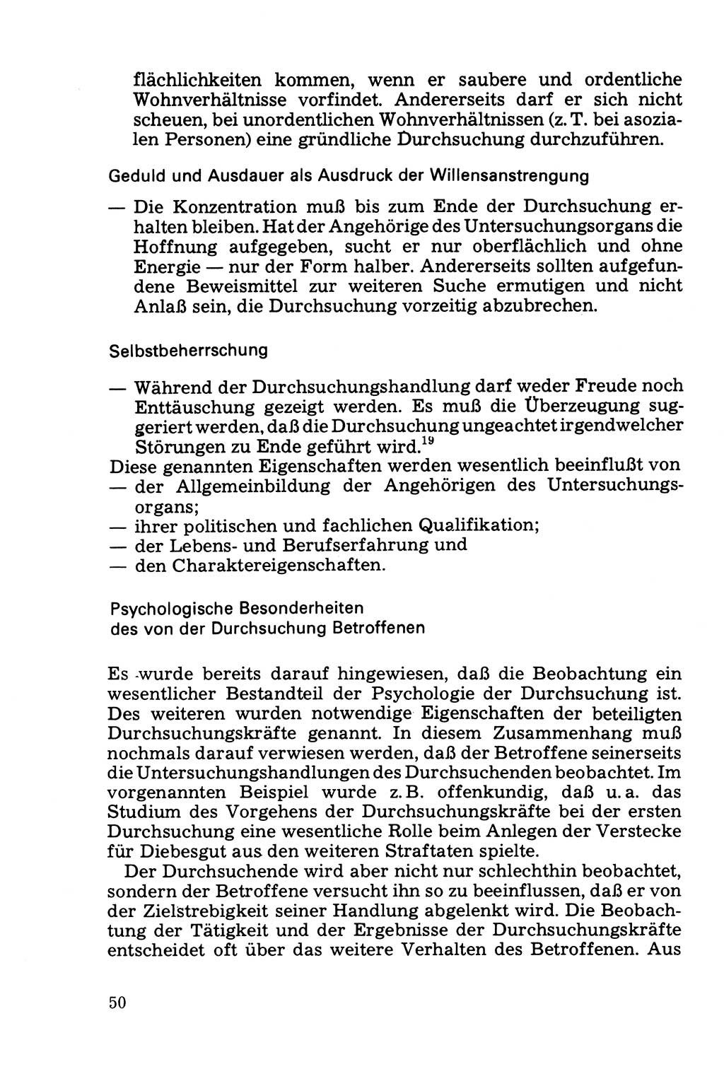 Die Durchsuchung und die Beschlagnahme [Deutsche Demokratische Republik (DDR)] 1979, Seite 50 (Durchs. Beschl. DDR 1979, S. 50)