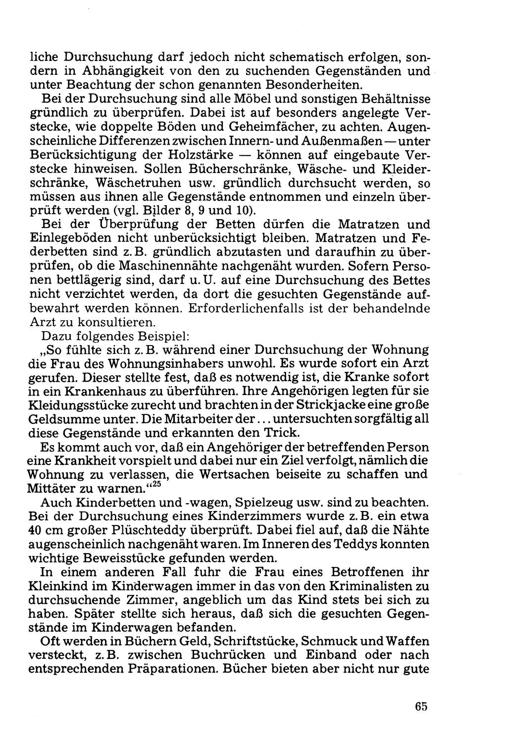 Die Durchsuchung und die Beschlagnahme [Deutsche Demokratische Republik (DDR)] 1979, Seite 65 (Durchs. Beschl. DDR 1979, S. 65)