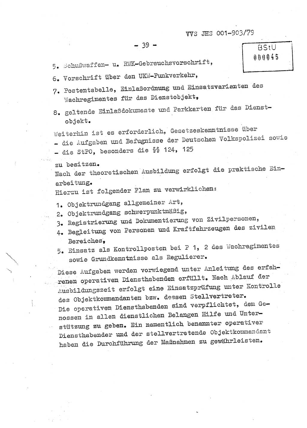 Fachschulabschlußarbeit Oberleutnant Jochen Pfeffer (HA Ⅸ/AGL), Ministerium für Staatssicherheit (MfS) [Deutsche Demokratische Republik (DDR)], Juristische Hochschule (JHS), Vertrauliche Verschlußsache (VVS) 001-903/79, Potsdam 1979, Seite 39 (FS-Abschl.-Arb. MfS DDR JHS VVS 001-903/79 1979, S. 39)