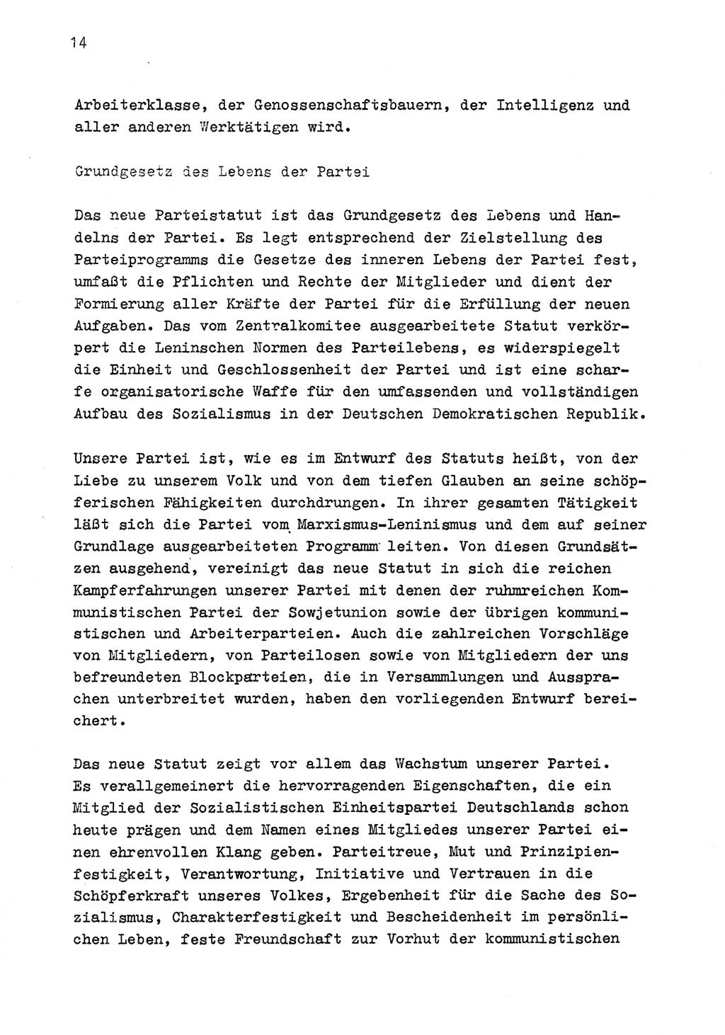 Zu Fragen der Parteiarbeit [Sozialistische Einheitspartei Deutschlands (SED) Deutsche Demokratische Republik (DDR)] 1979, Seite 14 (Fr. PA SED DDR 1979, S. 14)