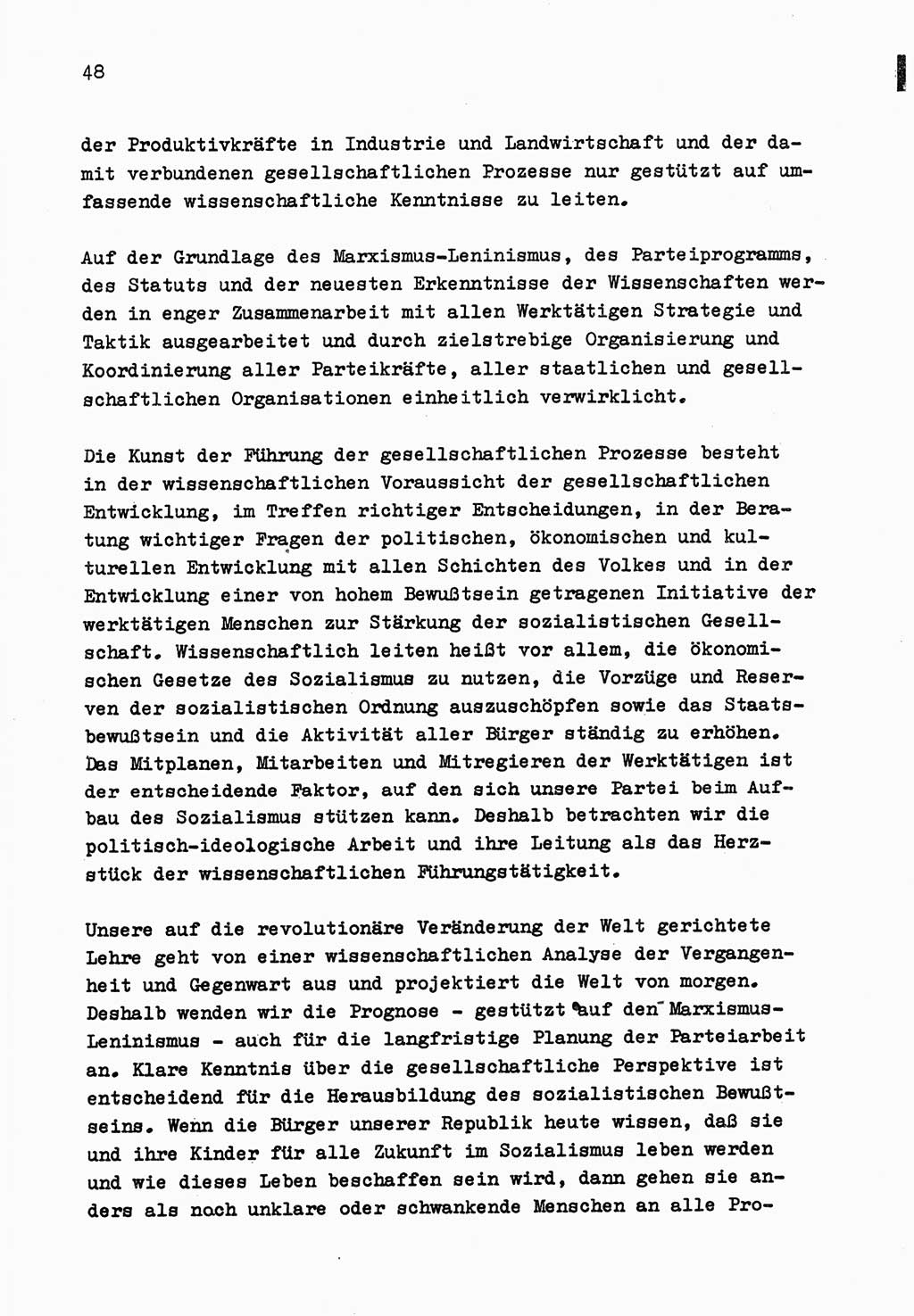 Zu Fragen der Parteiarbeit [Sozialistische Einheitspartei Deutschlands (SED) Deutsche Demokratische Republik (DDR)] 1979, Seite 48 (Fr. PA SED DDR 1979, S. 48)