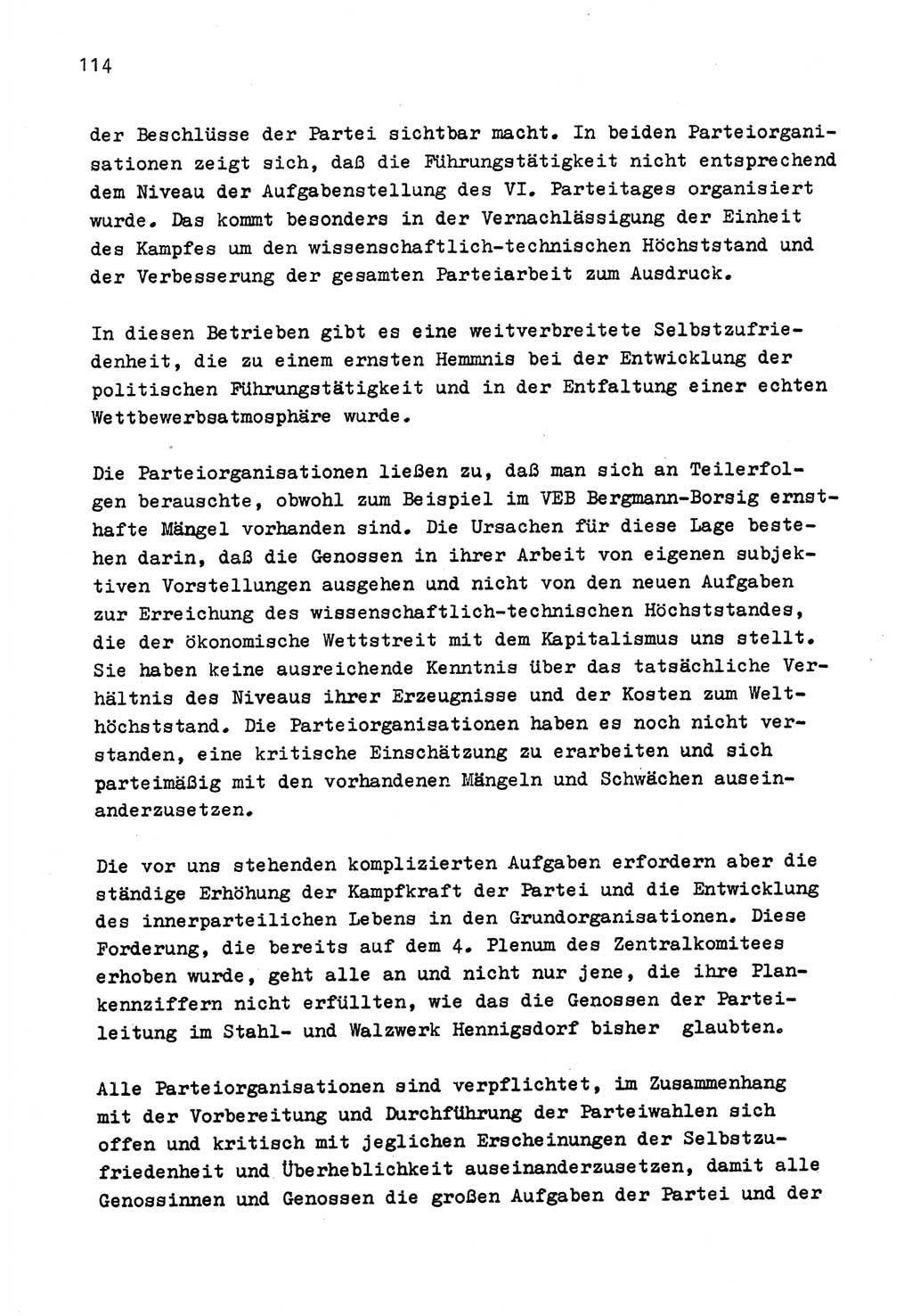 Zu Fragen der Parteiarbeit [Sozialistische Einheitspartei Deutschlands (SED) Deutsche Demokratische Republik (DDR)] 1979, Seite 114 (Fr. PA SED DDR 1979, S. 114)