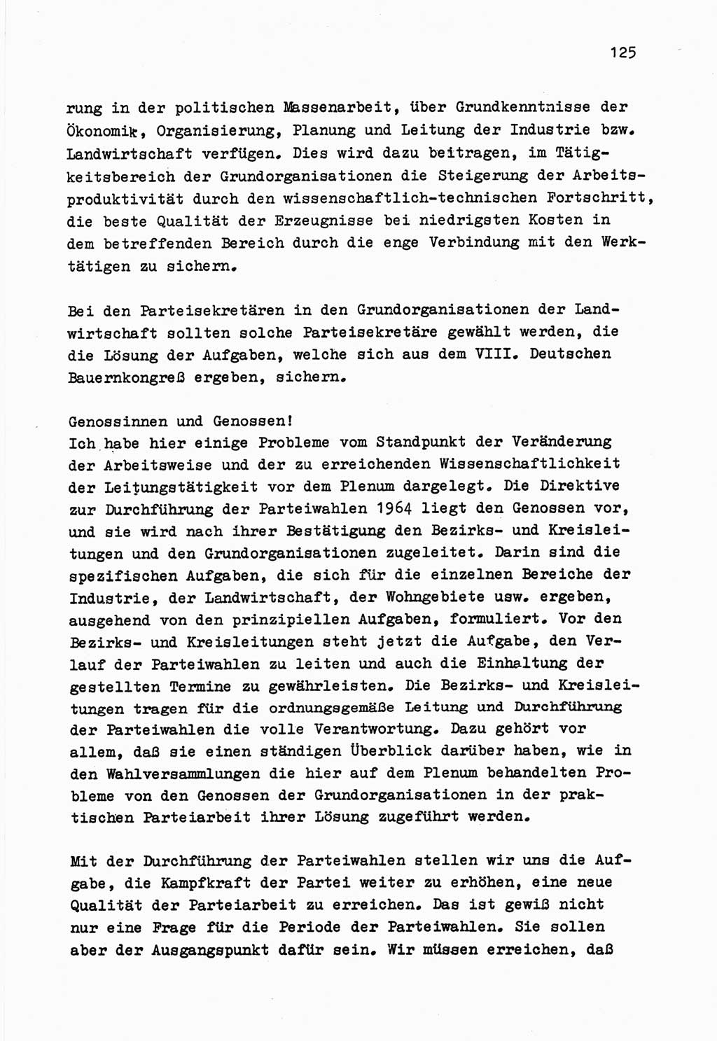 Zu Fragen der Parteiarbeit [Sozialistische Einheitspartei Deutschlands (SED) Deutsche Demokratische Republik (DDR)] 1979, Seite 125 (Fr. PA SED DDR 1979, S. 125)