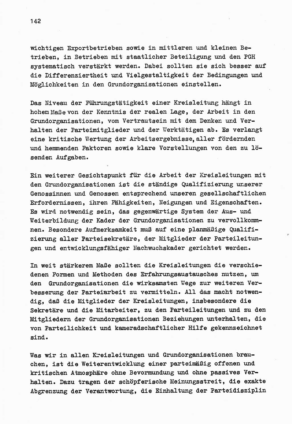 Zu Fragen der Parteiarbeit [Sozialistische Einheitspartei Deutschlands (SED) Deutsche Demokratische Republik (DDR)] 1979, Seite 142 (Fr. PA SED DDR 1979, S. 142)