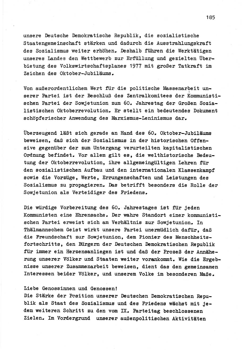 Zu Fragen der Parteiarbeit [Sozialistische Einheitspartei Deutschlands (SED) Deutsche Demokratische Republik (DDR)] 1979, Seite 185 (Fr. PA SED DDR 1979, S. 185)