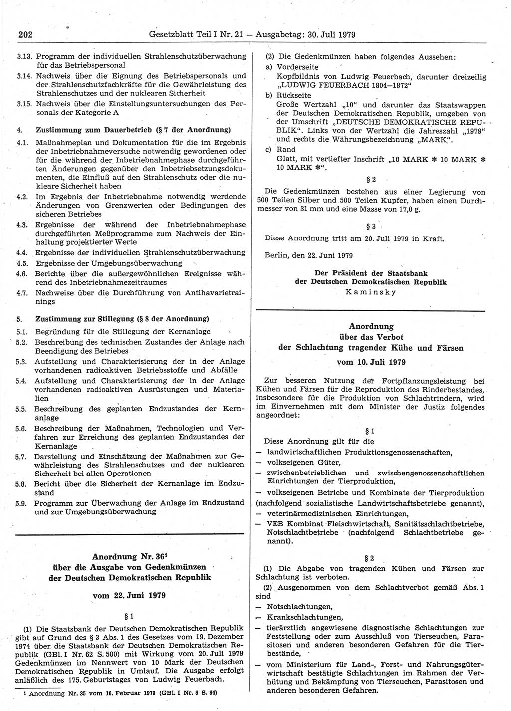 Gesetzblatt (GBl.) der Deutschen Demokratischen Republik (DDR) Teil Ⅰ 1979, Seite 202 (GBl. DDR Ⅰ 1979, S. 202)