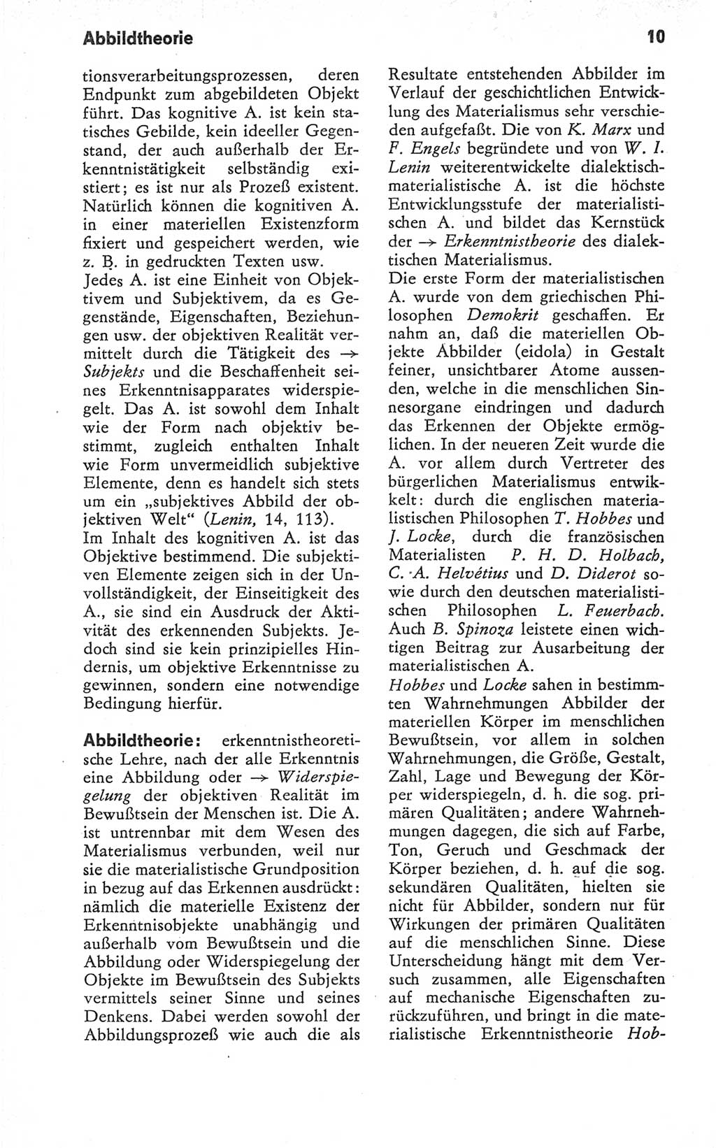 Kleines Wörterbuch der marxistisch-leninistischen Philosophie [Deutsche Demokratische Republik (DDR)] 1979, Seite 10 (Kl. Wb. ML Phil. DDR 1979, S. 10)