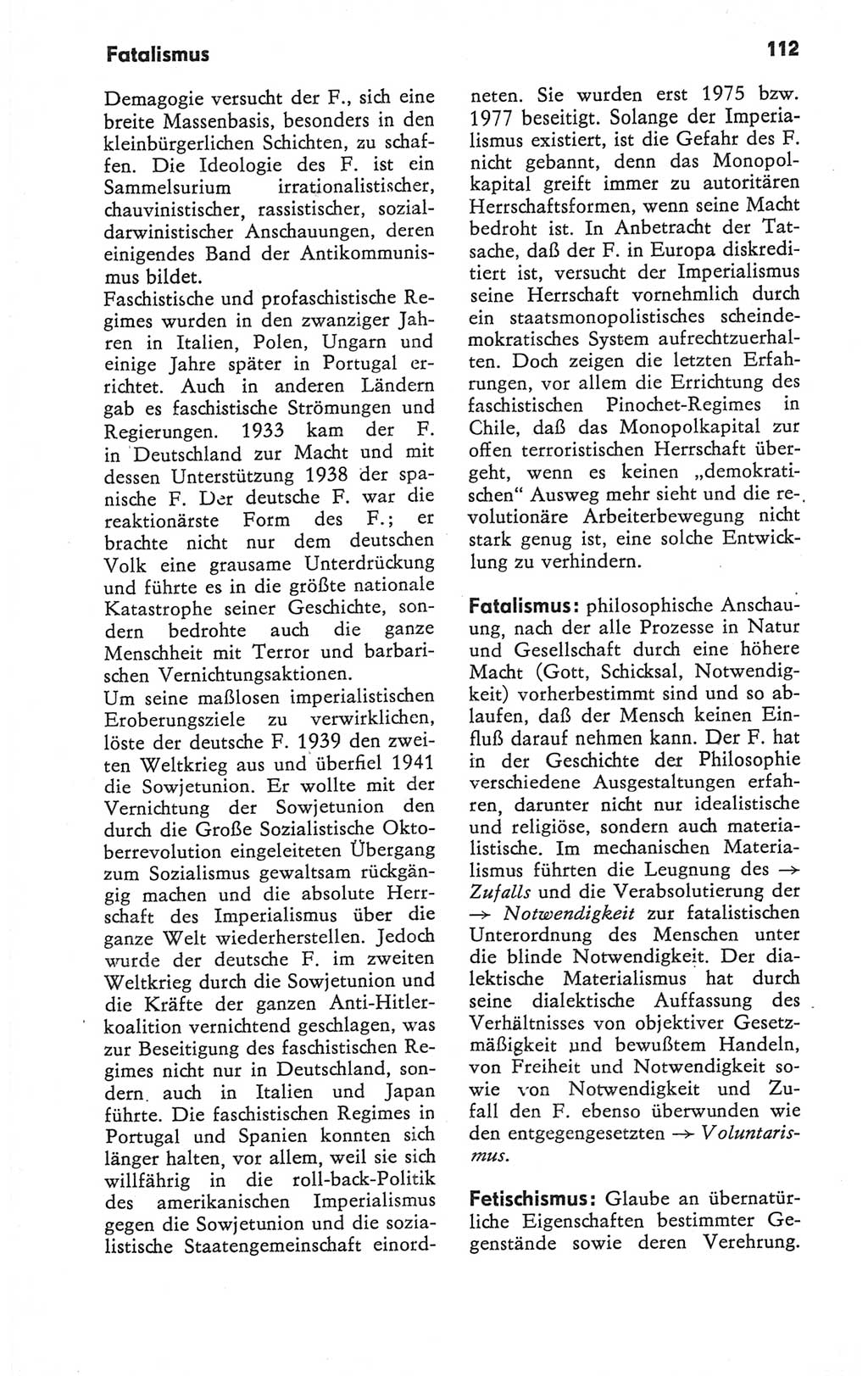 Kleines Wörterbuch der marxistisch-leninistischen Philosophie [Deutsche Demokratische Republik (DDR)] 1979, Seite 112 (Kl. Wb. ML Phil. DDR 1979, S. 112)