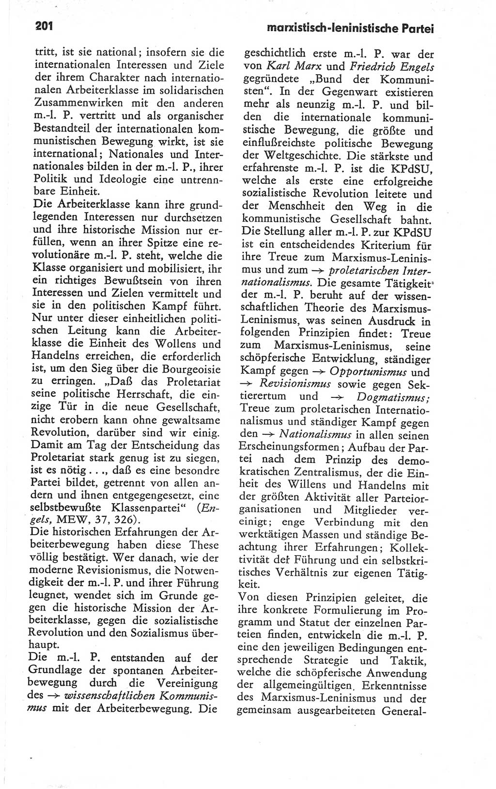 Kleines Wörterbuch der marxistisch-leninistischen Philosophie [Deutsche Demokratische Republik (DDR)] 1979, Seite 201 (Kl. Wb. ML Phil. DDR 1979, S. 201)