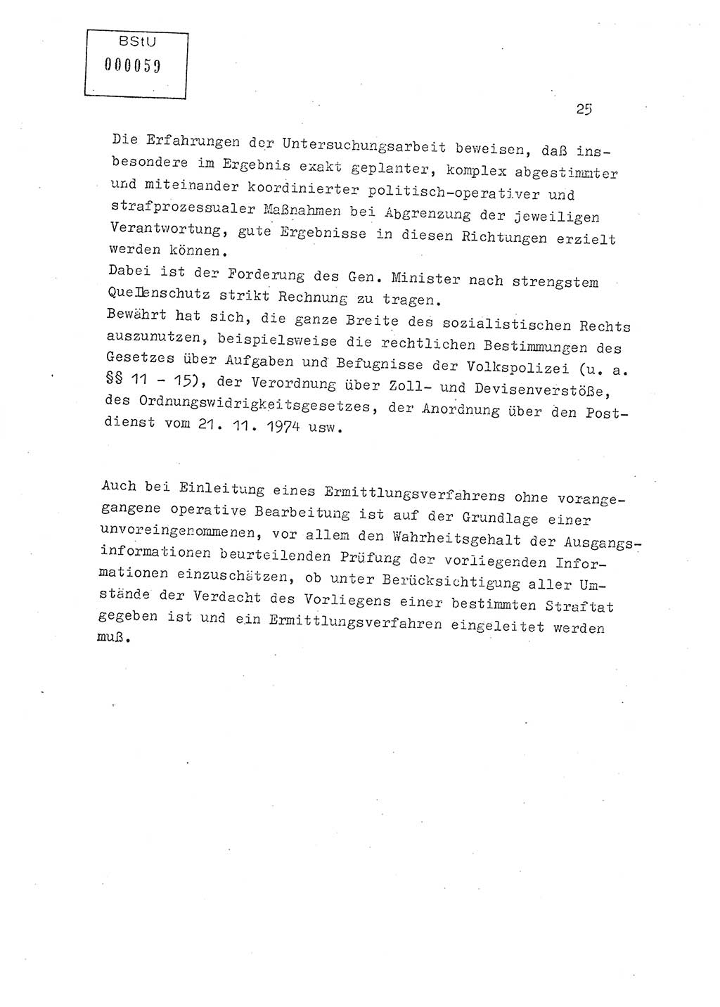 Lektion Ministerium für Staatssicherheit (MfS) [Deutsche Demokratische Republik (DDR)], Hauptabteilung (HA) Ⅸ, Berlin 1979, Seite 25 (Lekt. Bew.-Fü. EV MfS DDR HA Ⅸ 1979, S. 25)