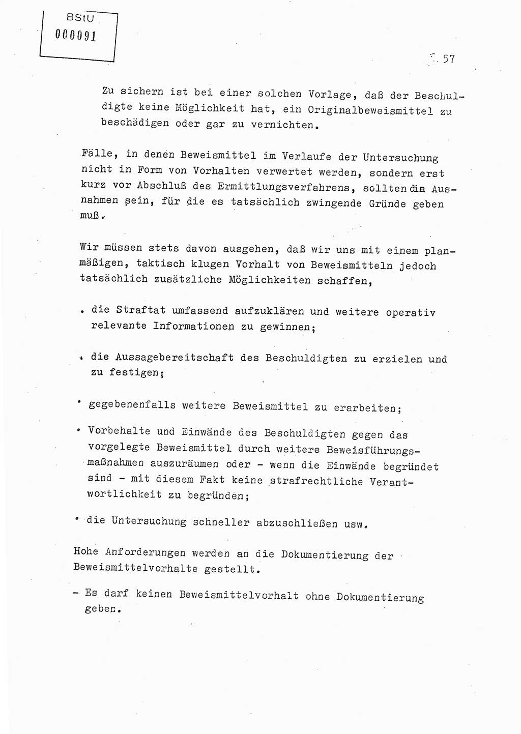 Lektion Ministerium für Staatssicherheit (MfS) [Deutsche Demokratische Republik (DDR)], Hauptabteilung (HA) Ⅸ, Berlin 1979, Seite 57 (Lekt. Bew.-Fü. EV MfS DDR HA Ⅸ 1979, S. 57)