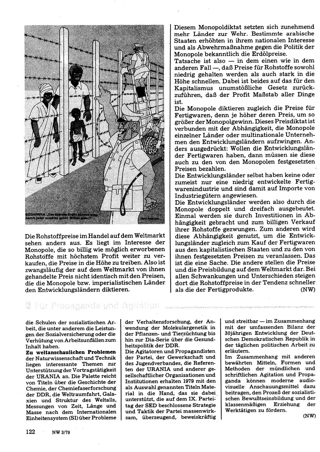 Neuer Weg (NW), Organ des Zentralkomitees (ZK) der SED (Sozialistische Einheitspartei Deutschlands) für Fragen des Parteilebens, 34. Jahrgang [Deutsche Demokratische Republik (DDR)] 1979, Seite 122 (NW ZK SED DDR 1979, S. 122)